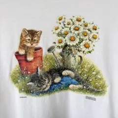 【アートT】猫 Fruit of the Loom Tシャツ XLのサムネイル