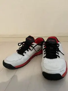 YONEX テニスシューズ パワークッション105 ホワイト/レッド