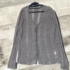 y2k グランジ ダメージカーディガン リネン お兄 5351プールオム 透け