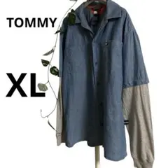 トミーフィルフィガーTommy ジャケットボタンダウンシャツXL