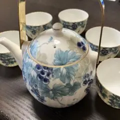 UTSUWAKAN 葡萄模様の急須と湯のみ5客セット