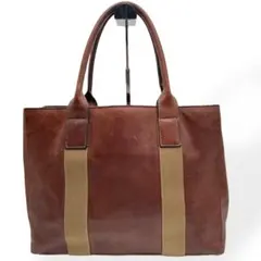 良品　SAZABY サザビー　ハンドバッグ　肩掛け　ブラウン　レザー　本革