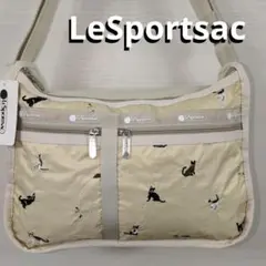 新品未使用 タグ付き LeSportsac 猫刺繍 ショルダーバッグ DELUX