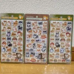 【値下げ】ボンボンドロップシール　豆柴　犬　和柄3セット【正規品】