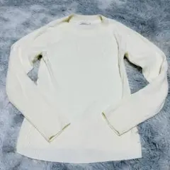 【アースミュージック&エコロジー】/ニット/(M)/クリーム/リブ編み/長袖