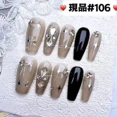 106現品推しネイルチップ付け爪量産型姫ギャルクロムハーツチークy2k痛ネイル