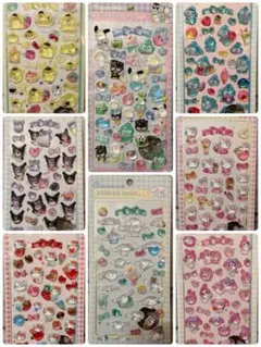 サンリオ　ボンボンドロップシール　ぷくぷくシール　8枚セット売り