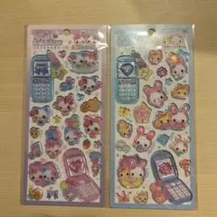 平成はっぴーフォンシール　フワフワらびちゃん＆まじかるみゅーちゃん