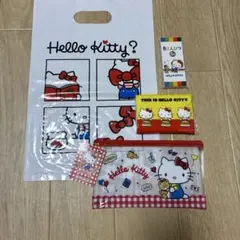 Hello Kitty クリアポーチ　色鉛筆　ポケットティッシュ　セット