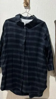 値下げ無印良品110フランネルシャツワンピ