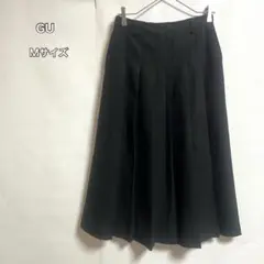 GU ジーユー プリーツスカート ブラック 黒 Mサイズウエストゴム 楽ちん