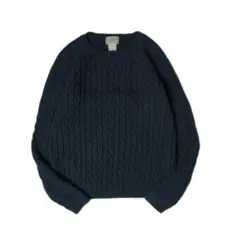 L.L.Bean cable knit Plain navy black