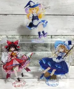 紅*鬼様 ☆東方　霧雨魔理沙ちゃん　博麗霊夢ちゃん　BIGなアクリルスタンド　3