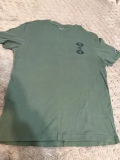 Champion チャンピオンTシャツ M グリーン くすみカラー ロゴプリント