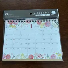 未使用、2026年、花柄、卓上カレンダーのサムネイル