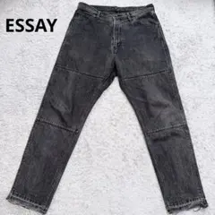 ESSAY エッセイ　スリムテーラードデニムパンツ　カットオフ　ブラックのサムネイル