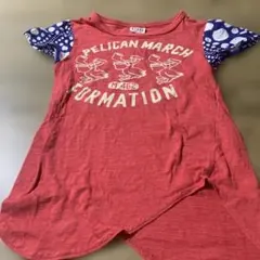 JUNK STORE★アメカジ☆袖ドット柄★赤デザイン★Tシャツ☆サイズ120のサムネイル