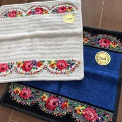 未使用　フェイラー　ハンカチ2枚セット　FEILER花柄　リズビアンカのサムネイル