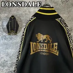 な*ー様 古着　LONSDALE ダブルジップ　トラックジャケット　ヒョウ柄　袖のサムネイル