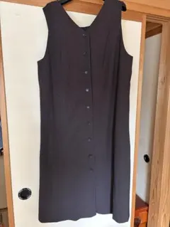 チェック柄茶系ワンピース3L