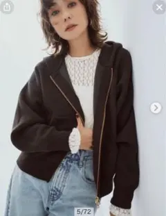 新品未使用! arpege story ニットパーカー ブラウン サイズ2