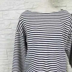 バックナンバー ボーダー ボートネック プルオーバー L【140-20】