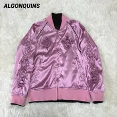 アルゴンキン　リバーシブル　スカジャン　ドクロ　ピンク　ブラック　刺繍　ドクロのサムネイル
