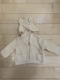 baby GAP くま耳　フード付きカーディガン 3-6ヶ月