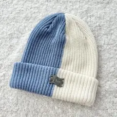 Dime ダイム スプリット ビーニー バイカラー ニット帽 ブルー クリーム