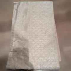 幾何学模様 ベージュ系 名古屋帯