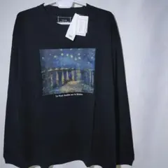 新品 ロンT L ゴッホ 星月夜 グローバルワーク プルオーバー 裏毛