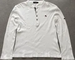 BURBERRY BLACK LABEL ヘンリーネック リブ カットソーMのサムネイル