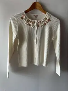 ★値下げ　TOCCA　カーディガン　M タグ付き新品　⑧ 白