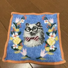 フェイラー　ミニハンカチタオル　猫メガネ