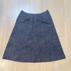【美品】45R ウール 膝丈 スカート Lのサムネイル