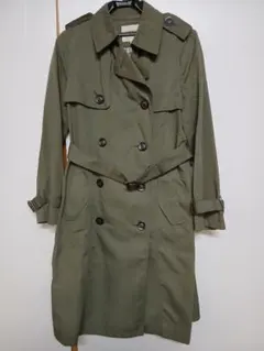クリーニング済み OZOC トレンチコート ベルト付き 40 カーキ