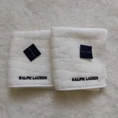 新品　ポロラルフローレン　タオルハンカチ　刺繍