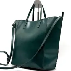 【極美品】 YAHKI ヤーキ 2way トートバッグ ダークグリーン