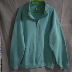 コンフォートカラーズ　エメラルドグリーン　ハーフジップ スウェット　M