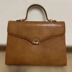 ungaro ブラウン ハンドバッグ 金具装飾付き