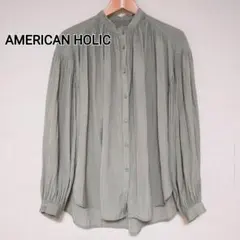AMERICAN HOLIC 長袖シャツ ライトグリーン