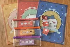 【希少】ちいかわ クリアファイル3種類　ビニールペンポーチ 3種類　セリア