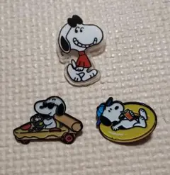 スヌーピー バッジ3個セット ピザ 浮き輪