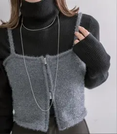 mystic シェイ二ーニットビスチェ