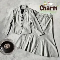 無言即購入OK＆値下げ◎グレー スカートセットアップ ジャケット付き　ツイード