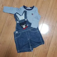 DOUBLE_B　ダブルビー　ロングTシャツつなぎのセット