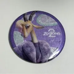 ズートピア　ガゼル 缶バッジ　ホログラム