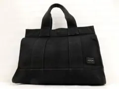 美品 PORTER キャンバス トート ハンドバッグ ブラック ヴィンテージ