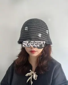 クロシェハット　クラッシャーハット　バケットハット　バケハ　ニット帽　ビーニー