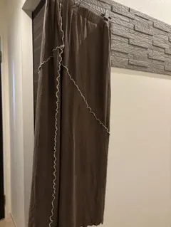 配色メローリブ ナロースカート